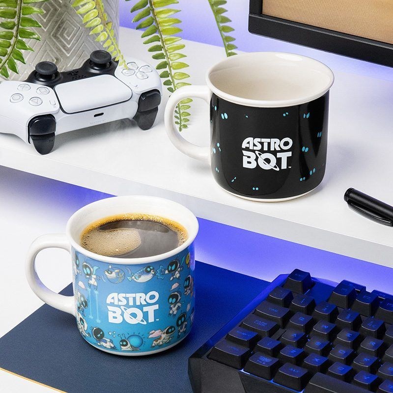 Paladone PP15505AB Astro Bot karščiui jautrus puodelis, mėlynas/baltas (1 vnt.)