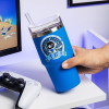 Paladone PP15504AB Astro Bot kelioninė puodelis, 600 ml, mėlynas