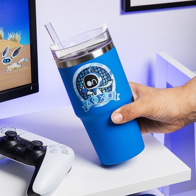 Paladone PP15504AB Astro Bot kelioninė puodelis, 600 ml, mėlynas