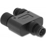 Delock 60849 M12 Y-skirstytuvas A-koduotas 4 kontaktų, 1 x kištukas į 1 x kištuką ir 1 x lizdą