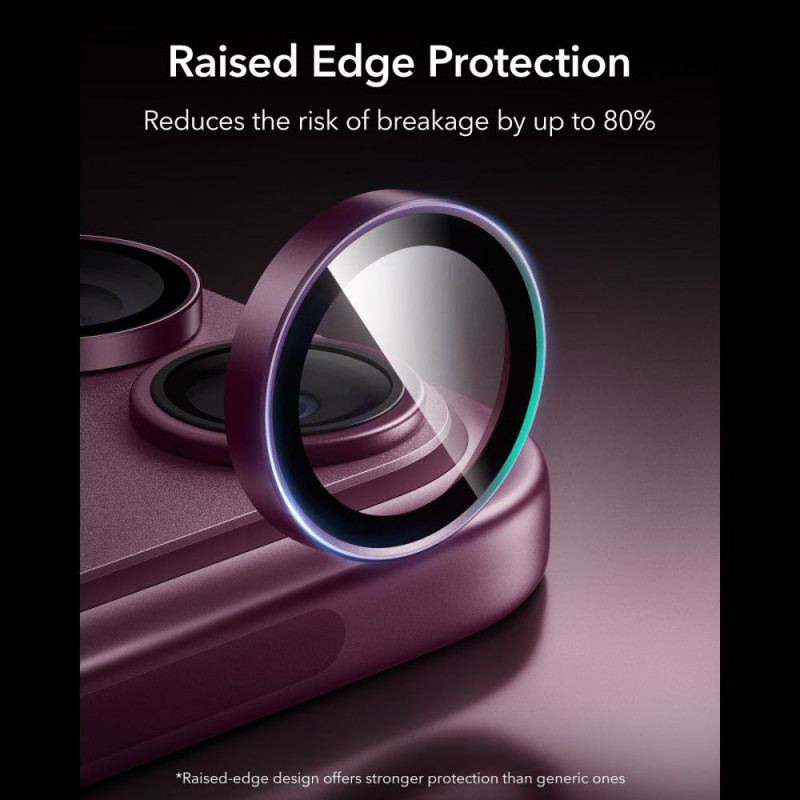 ESR Armorite fotoaparato apsauga, skirta Apple iPhone 18 Pro / 18 Pro Max, Deep Burgundy