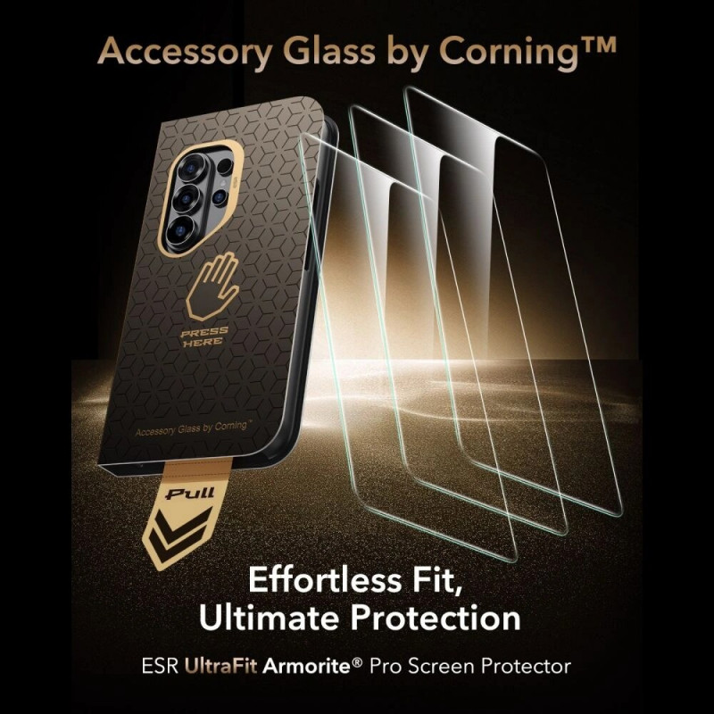 ESR UltraFit Armorite Pro grūdintas stiklas, skirtas Samsung Galaxy S26 Ultra, permatomas