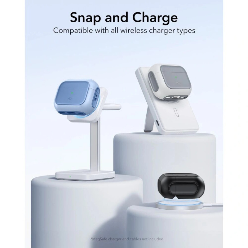 ESR Orbit HaloLock MagSafe dėklas, skirtas Apple AirPods Pro 3, Powder Blue