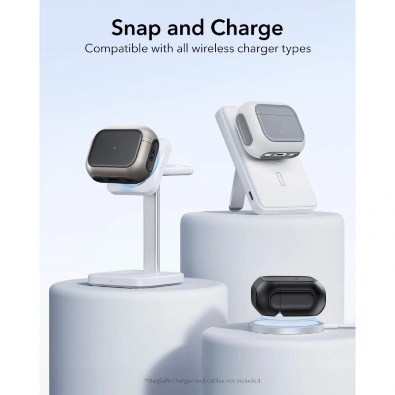 ESR Orbit HaloLock MagSafe dėklas, skirtas Apple AirPods Pro 3, baltas