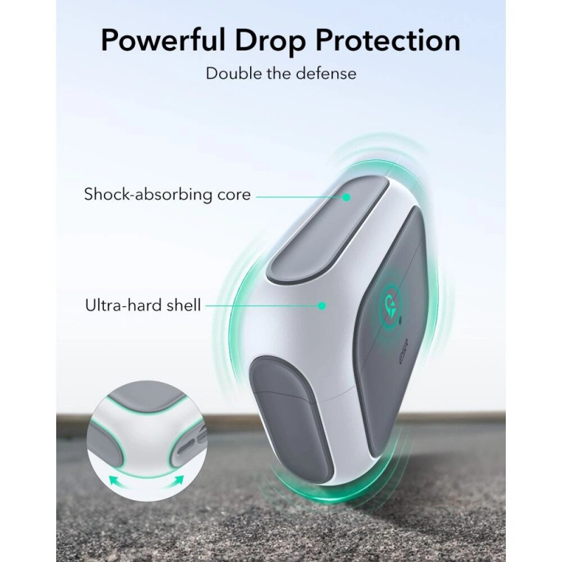 ESR Orbit HaloLock MagSafe dėklas, skirtas Apple AirPods Pro 3, baltas