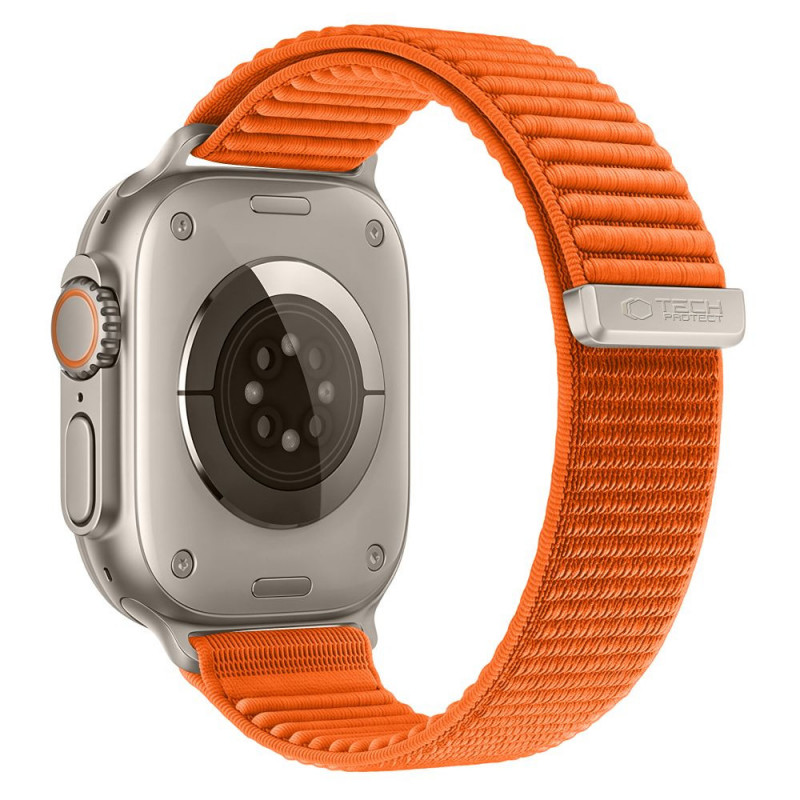 Tech-Protect Nylonloop Apple Watch 8 / 9 / 10 / 11 / 12 / SE / Ultra 44/45/46/49 mm laikrodžio dirželis, oranžinis