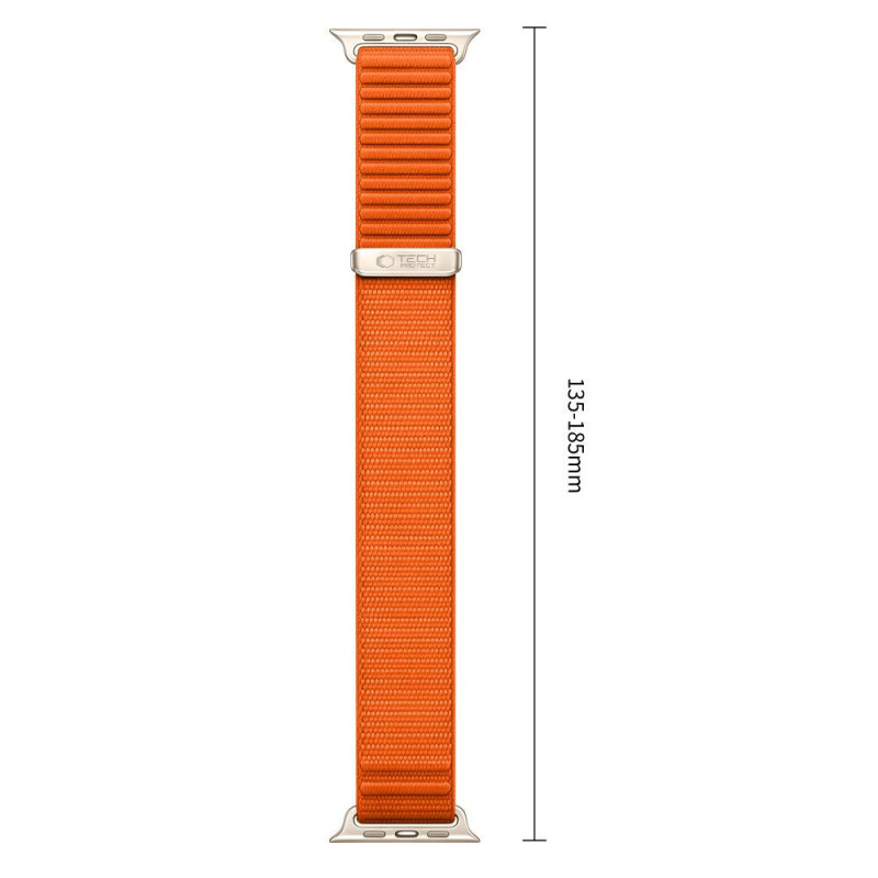 Tech-Protect Nylonloop Apple Watch 8 / 9 / 10 / 11 / 12 / SE / Ultra 44/45/46/49 mm laikrodžio dirželis, oranžinis