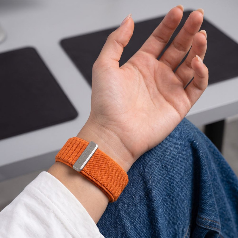 Tech-Protect Nylonloop Apple Watch 8 / 9 / 10 / 11 / 12 / SE / Ultra 44/45/46/49 mm laikrodžio dirželis, oranžinis