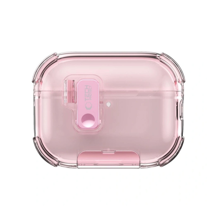 Tech-Protect Bounce Pro Apple AirPods Pro 3 įkrovimo dėklo dangtelis, rožinis