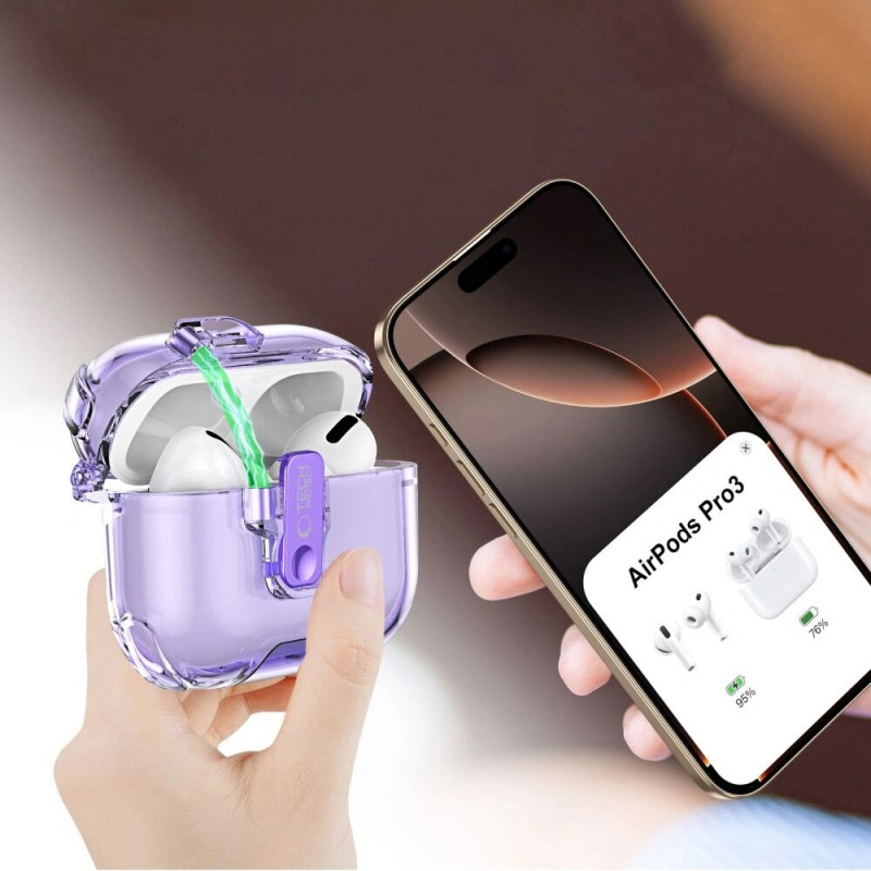 Tech-Protect Bounce Pro Apple AirPods Pro 3 įkrovimo dėklo dangtelis, rožinis