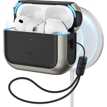 ESR Orbit HaloLock MagSafe dėklas, skirtas Apple AirPods Pro 3, Titanium
