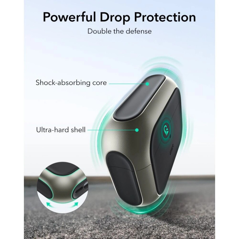 ESR Orbit HaloLock MagSafe dėklas, skirtas Apple AirPods Pro 3, Titanium