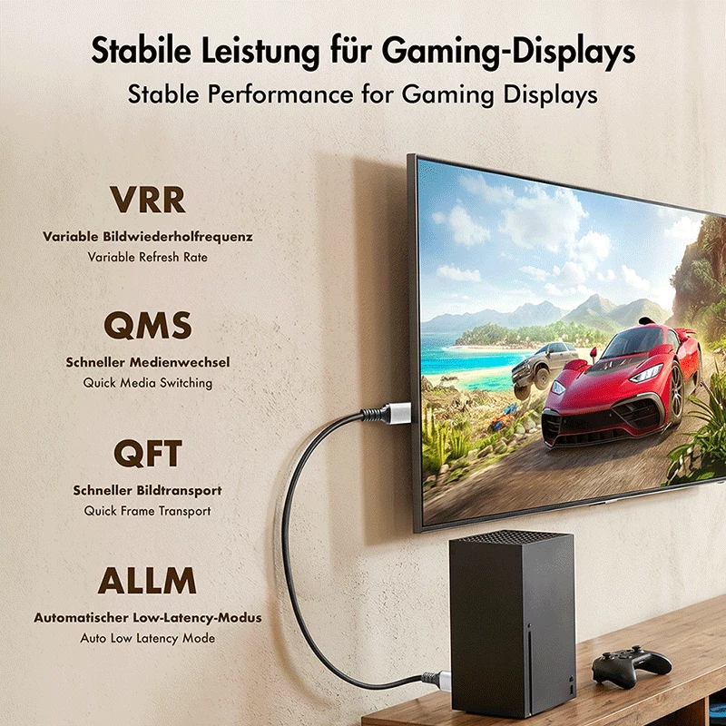 LogiLink CH0125 HDMI kabelis, A/M–A/M, 8K/60 Hz, 48 Gbps, metalinis, nailoninis, juodas/pilkas, 7,5 m