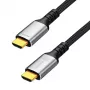 LogiLink CH0126 HDMI kabelis, A/M–A/M, 8K/60 Hz, 48 Gbps, metalinis, nailoninis, juodas/pilkas, 10 m