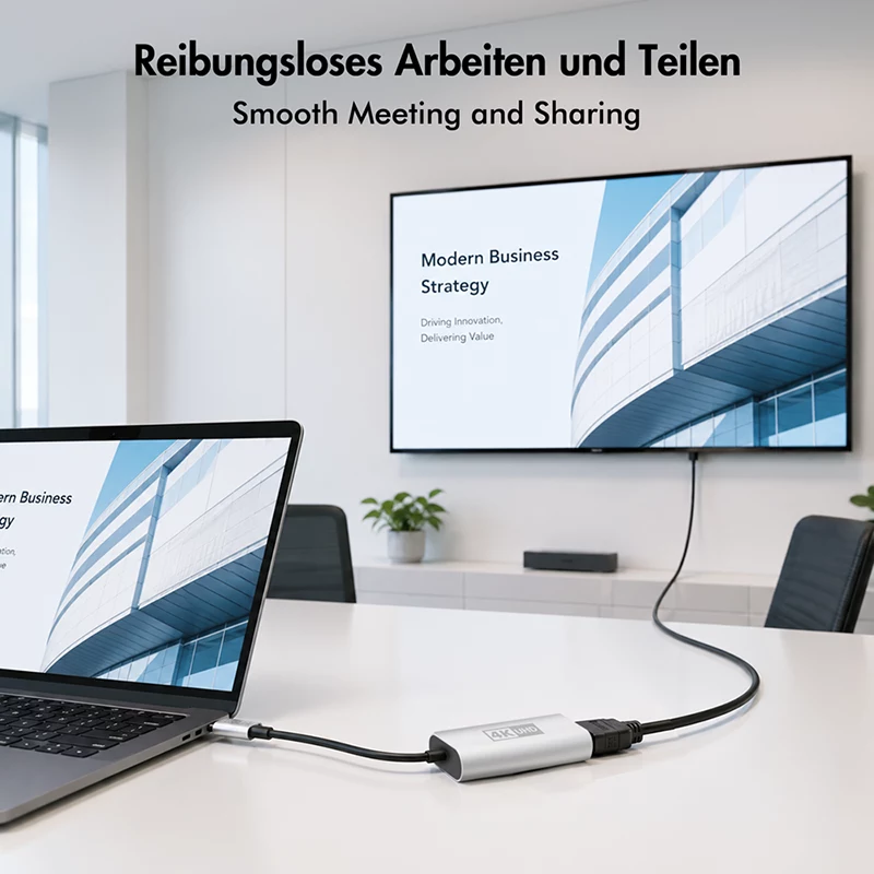 LogiLink CUA0115 USB 3.2 Gen1 Type-C adapteris, C/M į HDMI-A/F, 4K/60 Hz, metalinis, juodas/sidabrinis, 0,15 m
