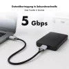 Logilink CU0198 USB 3.2 Gen1 Type-C kabelis, C/M į Micro-USB/M, 5 Gbps, nailonas, metalas, juodas/sidabrinis, 1 m