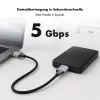 Logilink CU0291 USB 3.0 kabelis, A/M į Micro-USB/M, 5 Gbps, nailonas, metalas, juodas/sidabrinis, 2 m