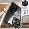 ESR Classic Hybrid Kickstand HaloLock MagSafe dėklas su grūdintu stiklu, skirtas Apple iPhone 16 Plus, permatomas/juodas