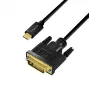 Logilink UA0474 USB 3.2 Gen1 Type-C kabelis, C/M į DVI-D/M, 1080p/60 Hz, juodas, 3 m