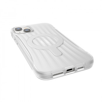 X-Doria Raptic Clutch MagSafe dėklas, skirtas Apple iPhone 14 Plus / 15 Plus, permatomas