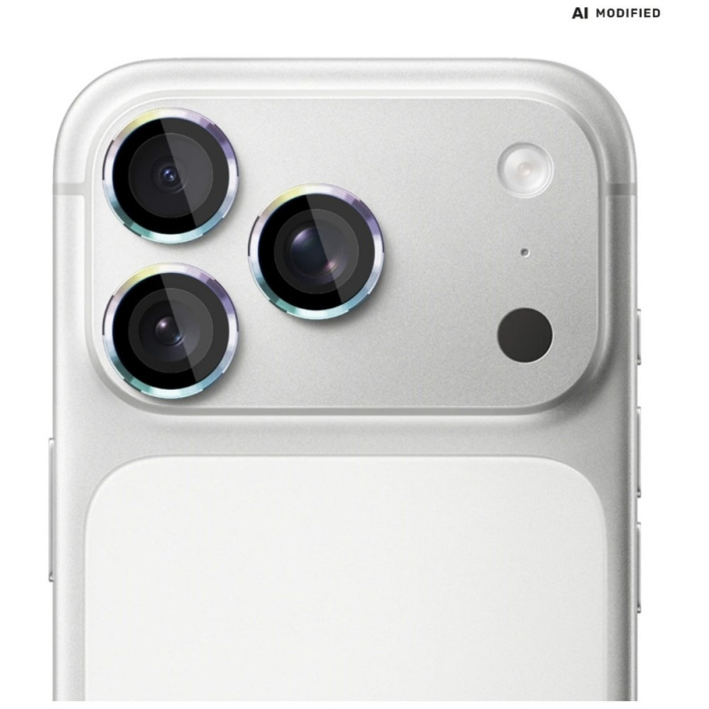 3MK Lens Protection Pro fotoaparato objektyvo apsauga, skirta Apple iPhone 18 Pro / 18 Pro Max, grūdintas stiklas, rainbow