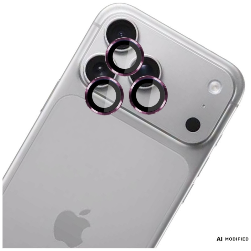 3MK Lens Protection Pro Apple iPhone 18 Pro / 18 Pro Max fotoaparato objektyvo apsauga, grūdintas stiklas, Burgundy
