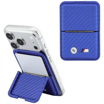 BMW M Carbon Metal Logos MagSafe piniginė, mėlyna