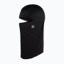 BUFF Tech Fleece balaklava su atverčiama dalimi, vientisa juoda