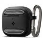 Spigen tvirtas apsauginis dėklas, skirtas Apple AirPods 4, matinė juoda
