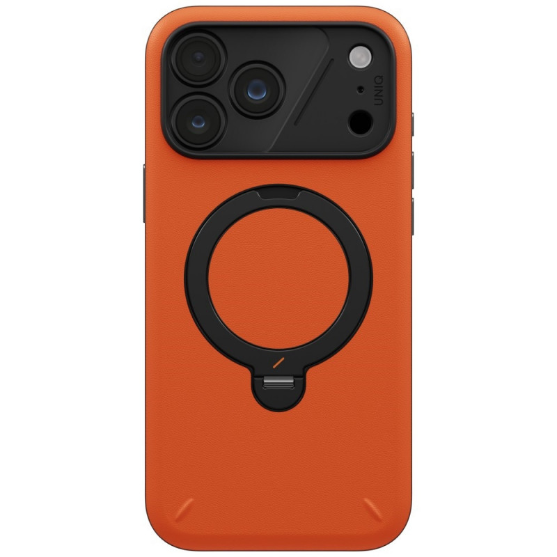UNIQ Elix dėklas, skirtas Apple iPhone 18 Pro Max / 17 Pro Max, 360 besisukantis atrama, oranžinis