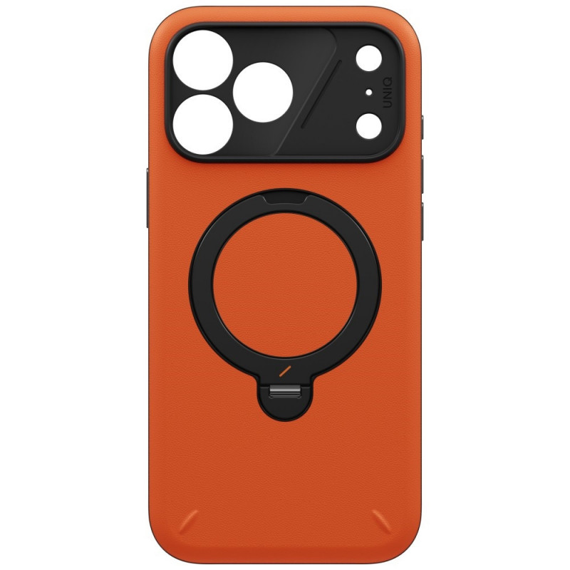 UNIQ Elix dėklas, skirtas Apple iPhone 18 Pro Max / 17 Pro Max, 360 besisukantis atrama, oranžinis