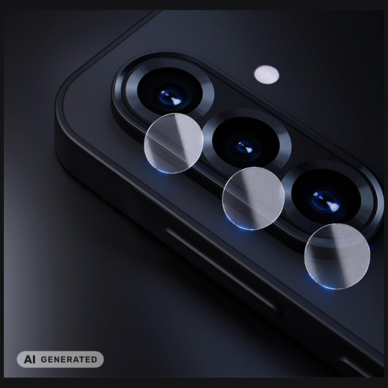 3MK Lens Protection hibridinio stiklo fotoaparato objektyvo apsauga, skirta Samsung Galaxy A36 (4 vnt.)