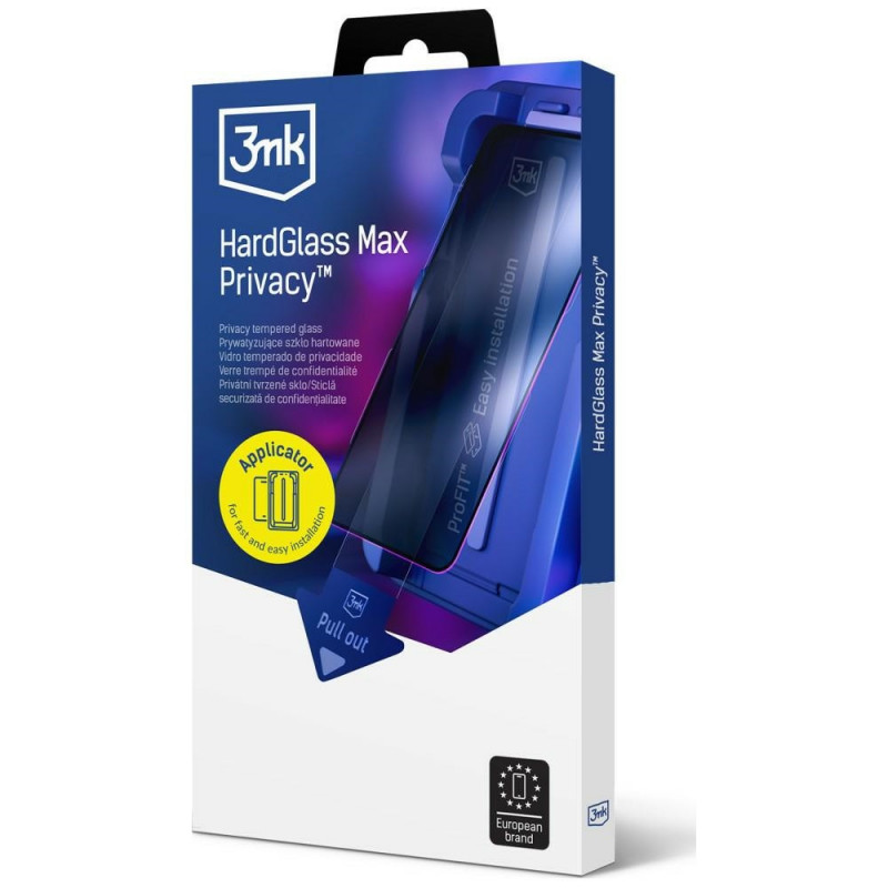 3MK HardGlass Max Privacy privatumo grūdintas stiklas su aplikatoriumi, skirtas Samsung Galaxy S25 Edge, juodas