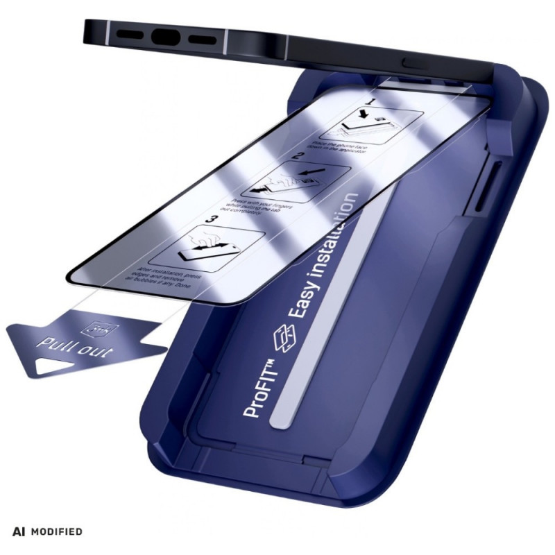 3MK HardGlass Max grūdintas stiklas su aplikatoriumi, skirtas Apple iPhone 15 / 16, juodas