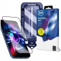3MK HardGlass Max grūdintas stiklas su aplikatoriumi, skirtas Apple iPhone 16 Pro / 17, juodas