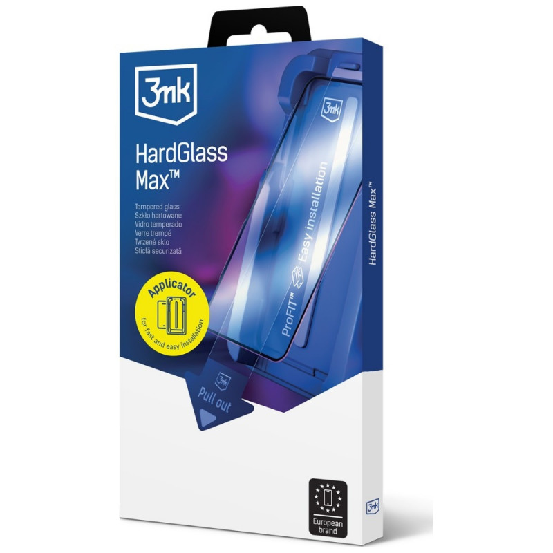 3MK HardGlass Max grūdintas stiklas su aplikatoriumi, skirtas Apple iPhone 16 Pro / 17, juodas