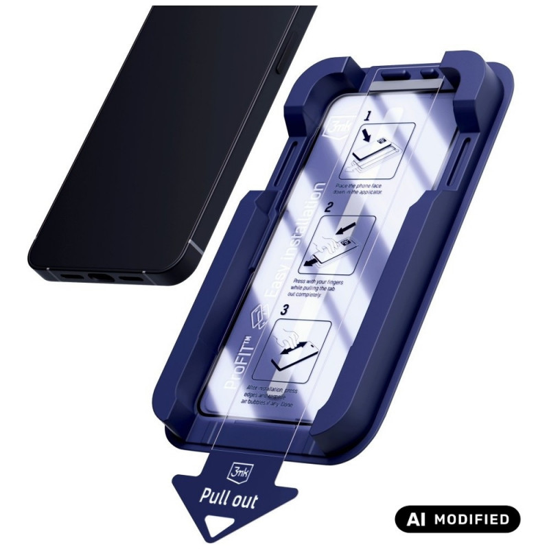 3MK HardGlass Max grūdintas stiklas, skirtas Apple iPhone 15 Pro, juodas