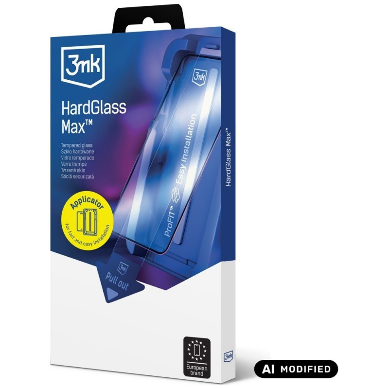 3MK HardGlass Max grūdintas stiklas, skirtas Apple iPhone 15 Pro, juodas