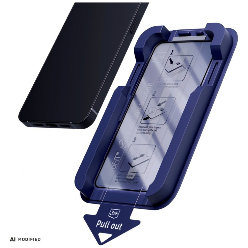 3MK HardGlass Max Privacy grūdintas stiklas su aplikatoriumi skirtas Google Pixel 10A, juodas