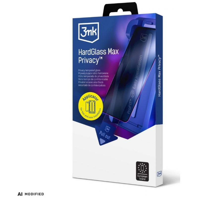 3MK HardGlass Max Privacy grūdintas stiklas su aplikatoriumi skirtas Google Pixel 10A, juodas