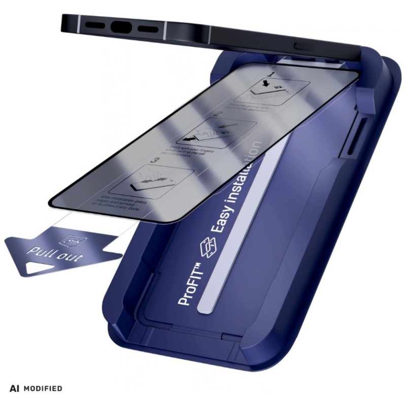 3MK HardGlass Max Privacy grūdintas stiklas su aplikatoriumi skirtas Google Pixel 10A, juodas