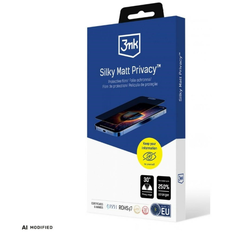 3MK Silky Matt Privacy privatumo ekrano apsauginė plėvelė skirtas Xiaomi Redmi Note 15 Pro 4G