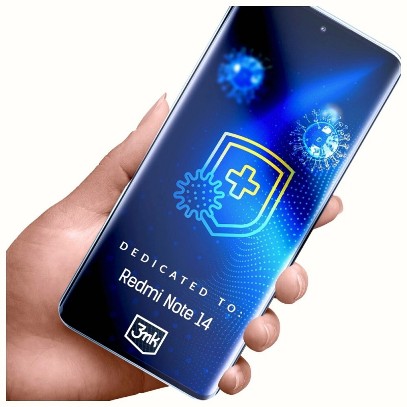 3MK SilverProtection+ Xiaomi Redmi Note 14 4G antimikrobinė apsauginė plėvelė