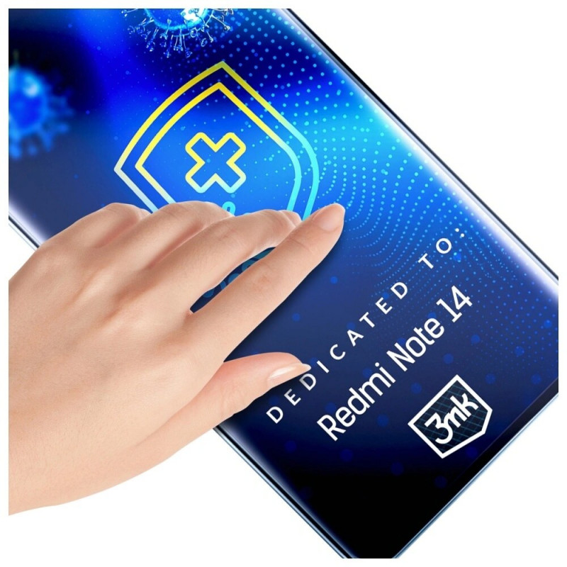 3MK SilverProtection+ Xiaomi Redmi Note 14 4G antimikrobinė apsauginė plėvelė