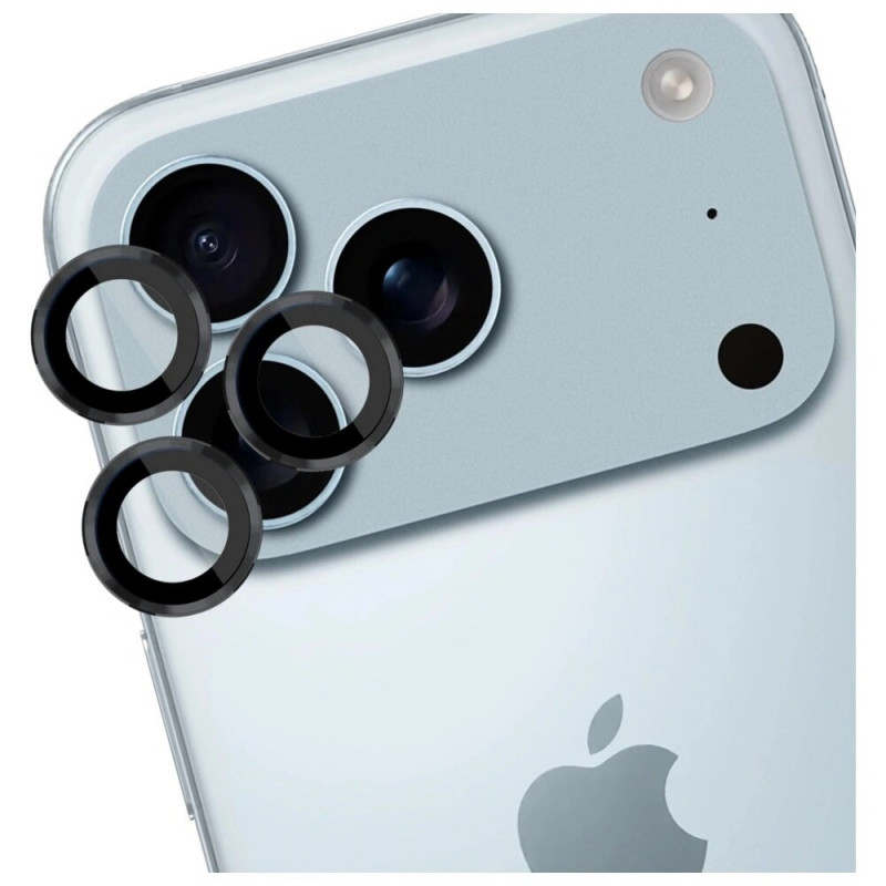 3MK Lens Protection Pro fotoaparato objektyvo stiklas, skirtas Apple iPhone 17 Pro / 17 Pro Max, juodas