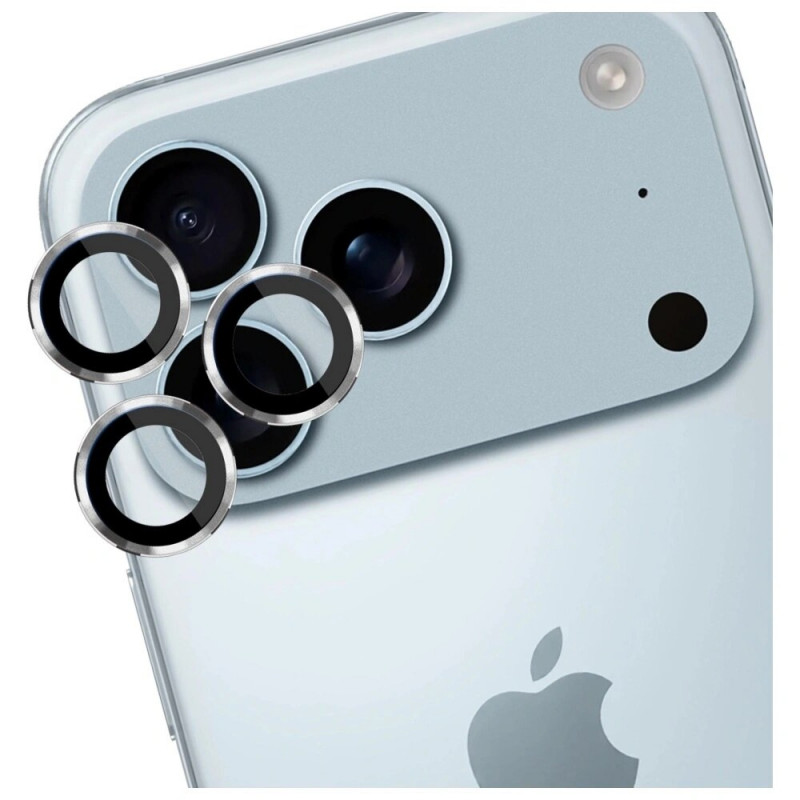 3MK Lens Protection Pro fotoaparato objektyvo stiklas, skirtas Apple iPhone 17 Pro / 17 Pro Max, sidabrinis