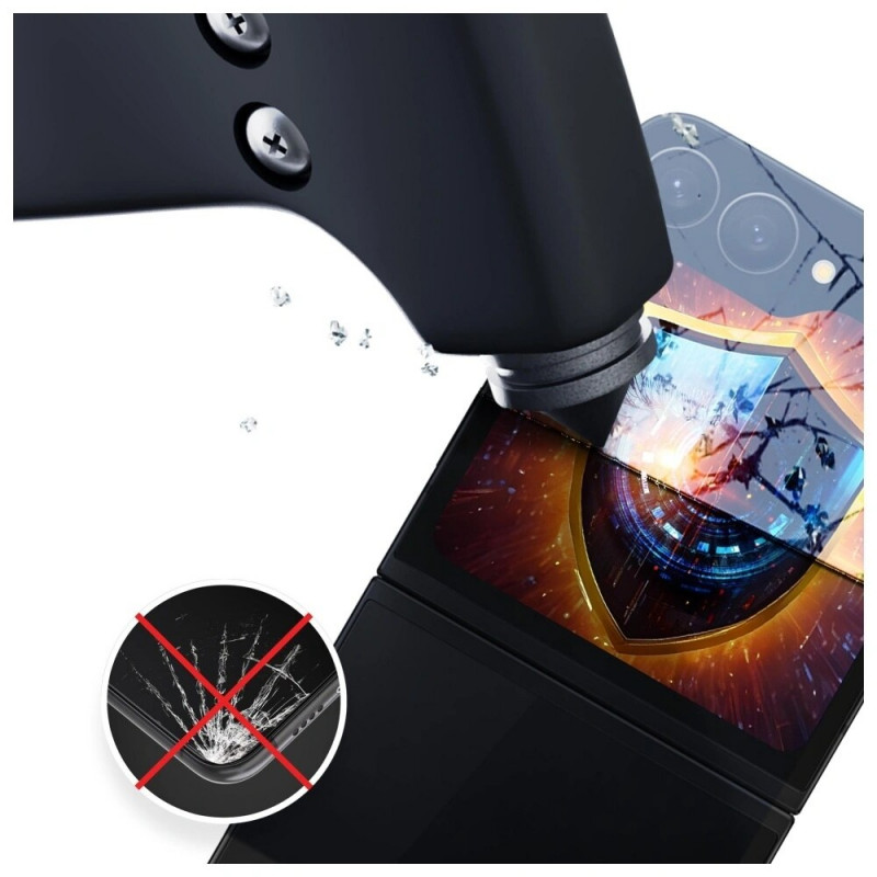 3MK Silky Matt Privacy matinė privatumo ekrano apsauginė plėvelė skirtas Samsung Galaxy Z Flip6 / Z Flip7 FE