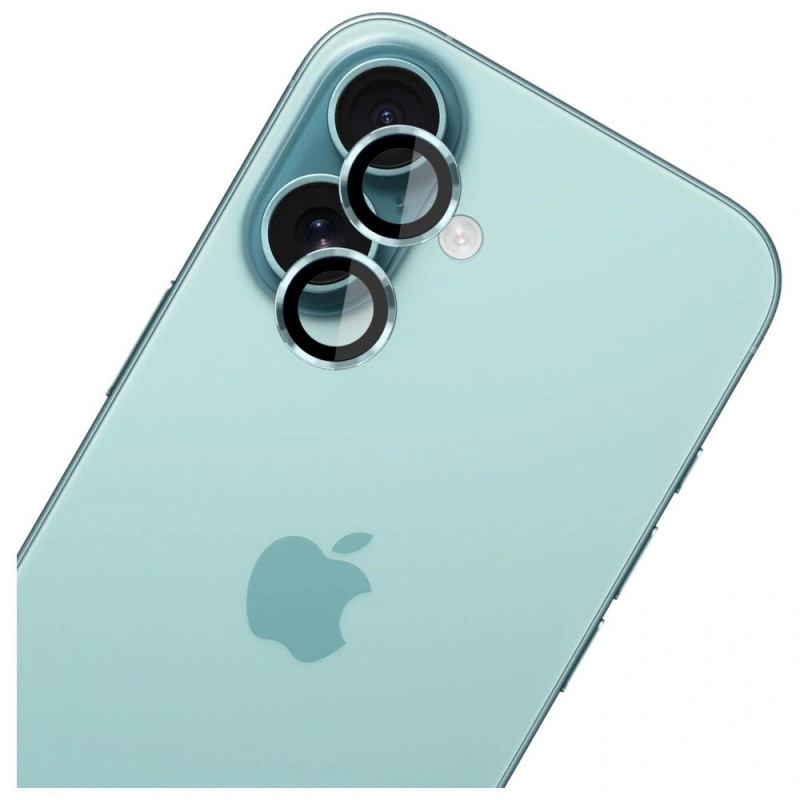 3MK Lens Protection Pro grūdinto stiklo fotoaparato objektyvo apsauga, skirta Apple iPhone 17, žalia
