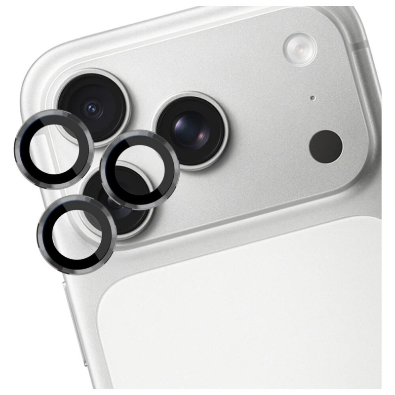 3MK Lens Protection Pro fotoaparato objektyvo grūdintas stiklas, skirtas Apple iPhone 17 Pro / 17 Pro Max, pilkas