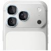 3MK Lens Protection Pro fotoaparato objektyvo grūdintas stiklas, skirtas Apple iPhone 17 Pro / 17 Pro Max, šviesiai mėlynas